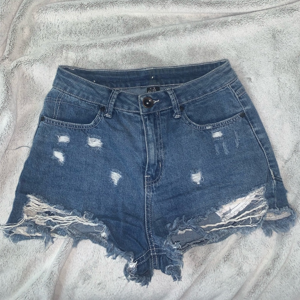 Ripped Jean Shorts